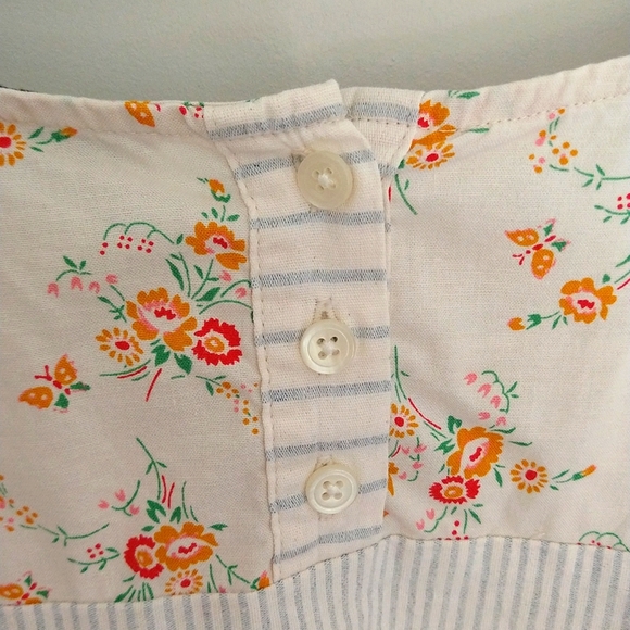 Madewell x The New Denim Project Patchwork Top In Railroad Stripe - Picture 11 of 15